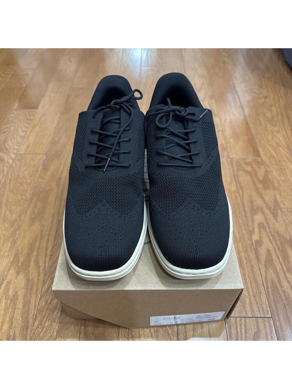 New in Box OrthoFeet Mens Black Sneakers size 10.5 4E